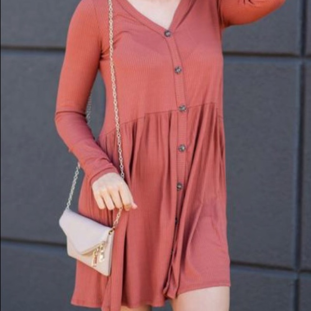 NEW Boutique Dress in Rust Orange